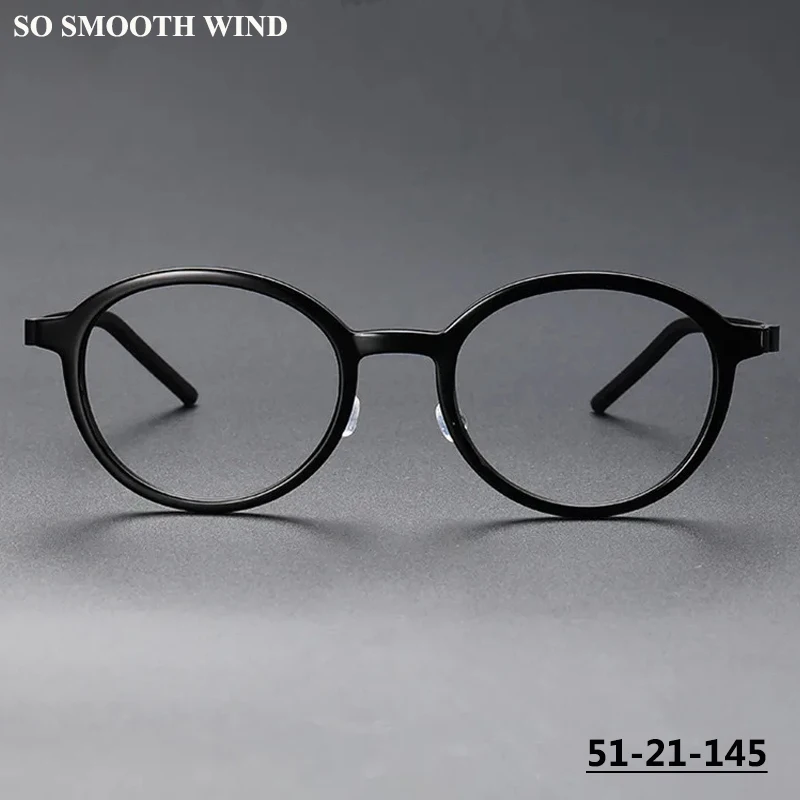 

Denmark Brand Titanium Acetate Glasses Frame Men Women Ultralight Round Prescription Eyeglasses Optical Blue Light Spectacle Lot