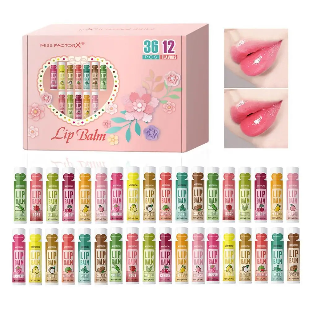 

36 Pcs Organic Lip Balm Moisturizing Lip Balm Set Moisturizing Lip Care For Hydrating Dry, Flaky Lips Party Gift For Friends