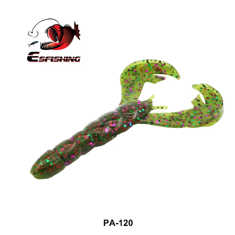 KESFISHING Soft bait Isca Artificial Rage Tail Craw 4 inch Crawfish Add Salt Pesca Bass Fishing Lure Tackle Salts