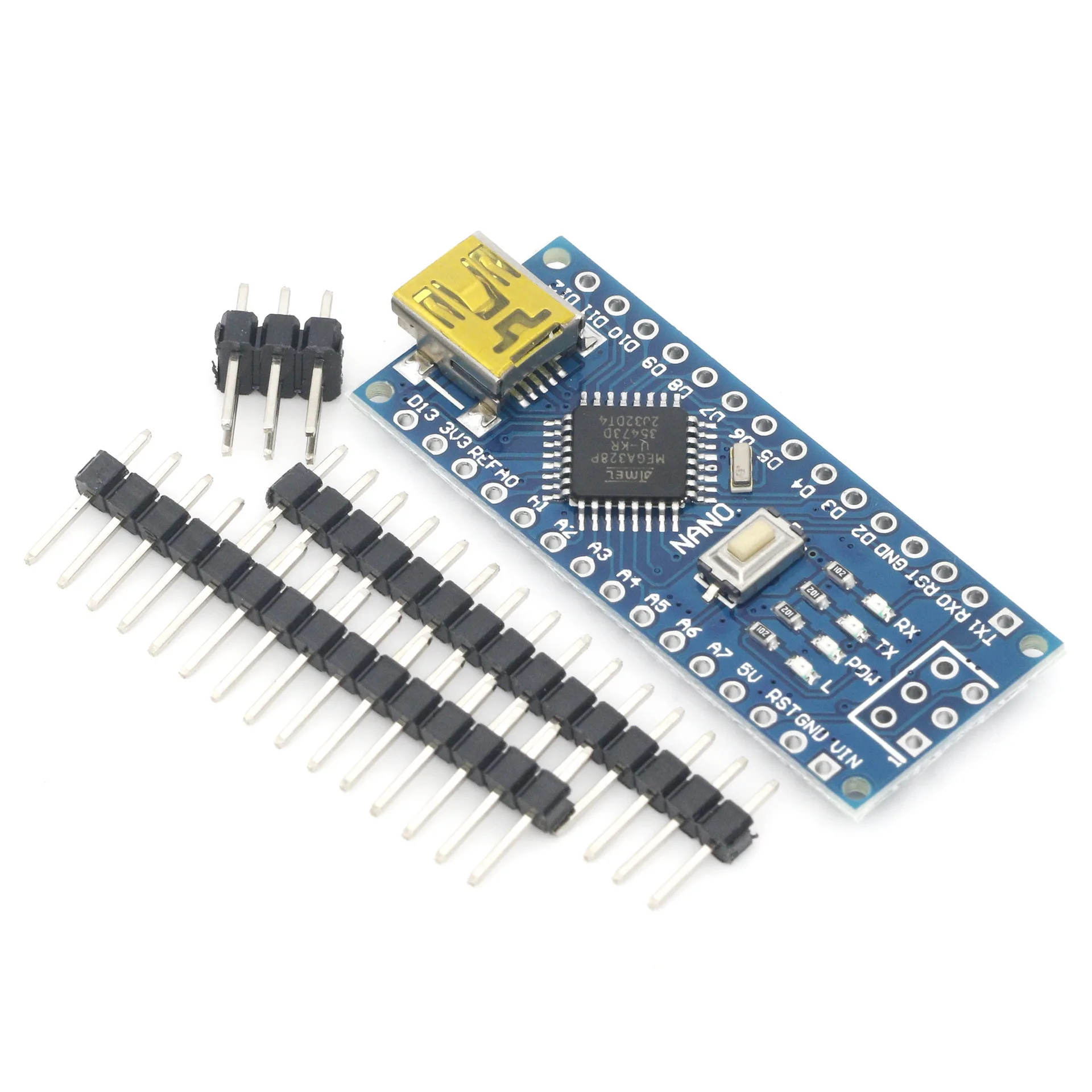 For Arduinos Nano V3.0 ATMEGA328P 5V 16Mhz CH340 Drive MINI USB Nano V3 Learning  Module Development Board