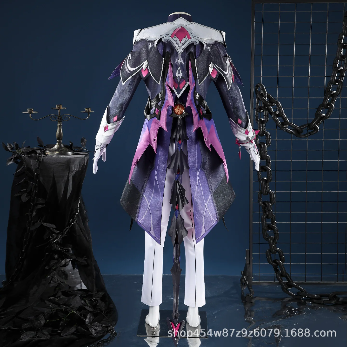 Genshin Impact Dvalin Cosplay Costume Full Set Character Outfit Fire Dragon Role Play Costume Halloween Party Clothing Suit view 4