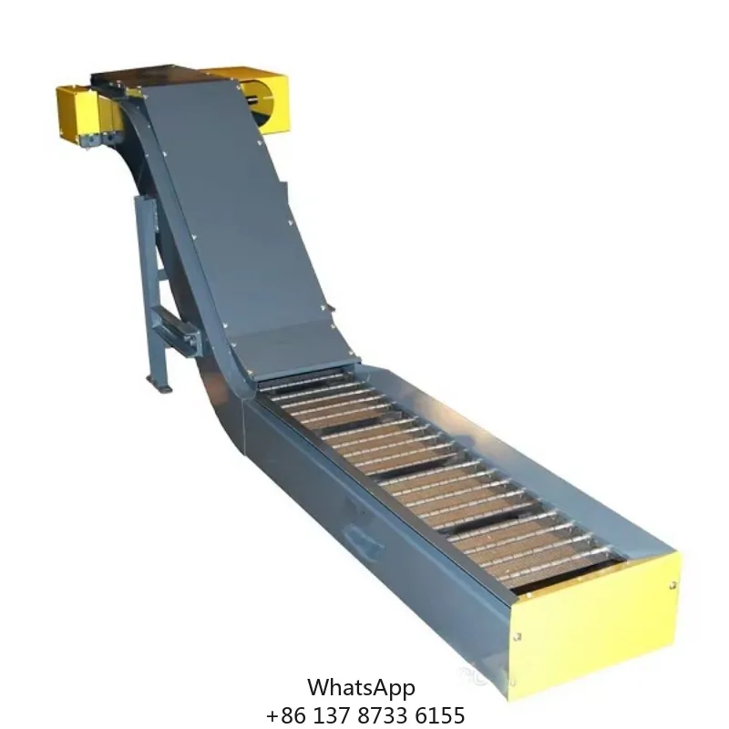 Steel Hinged Belt Chain Type  Machine Tools Accessory Chip Conveyor For CNC Machine