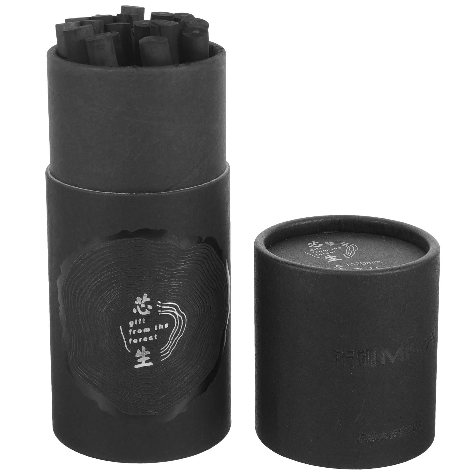 20개입 나무 압축 목탄 스틱 내구성 있는 드로잉 쉐이딩 스케치용 목탄 전문가 예술가 취미가 학생용