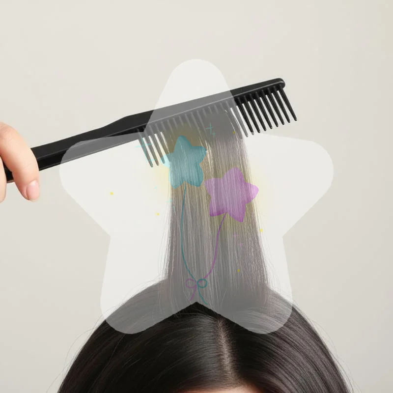 LORI Travel Friendly Foldable Hair Straightening Comb Anti-Static Portable Tool for Quick Hair Styling