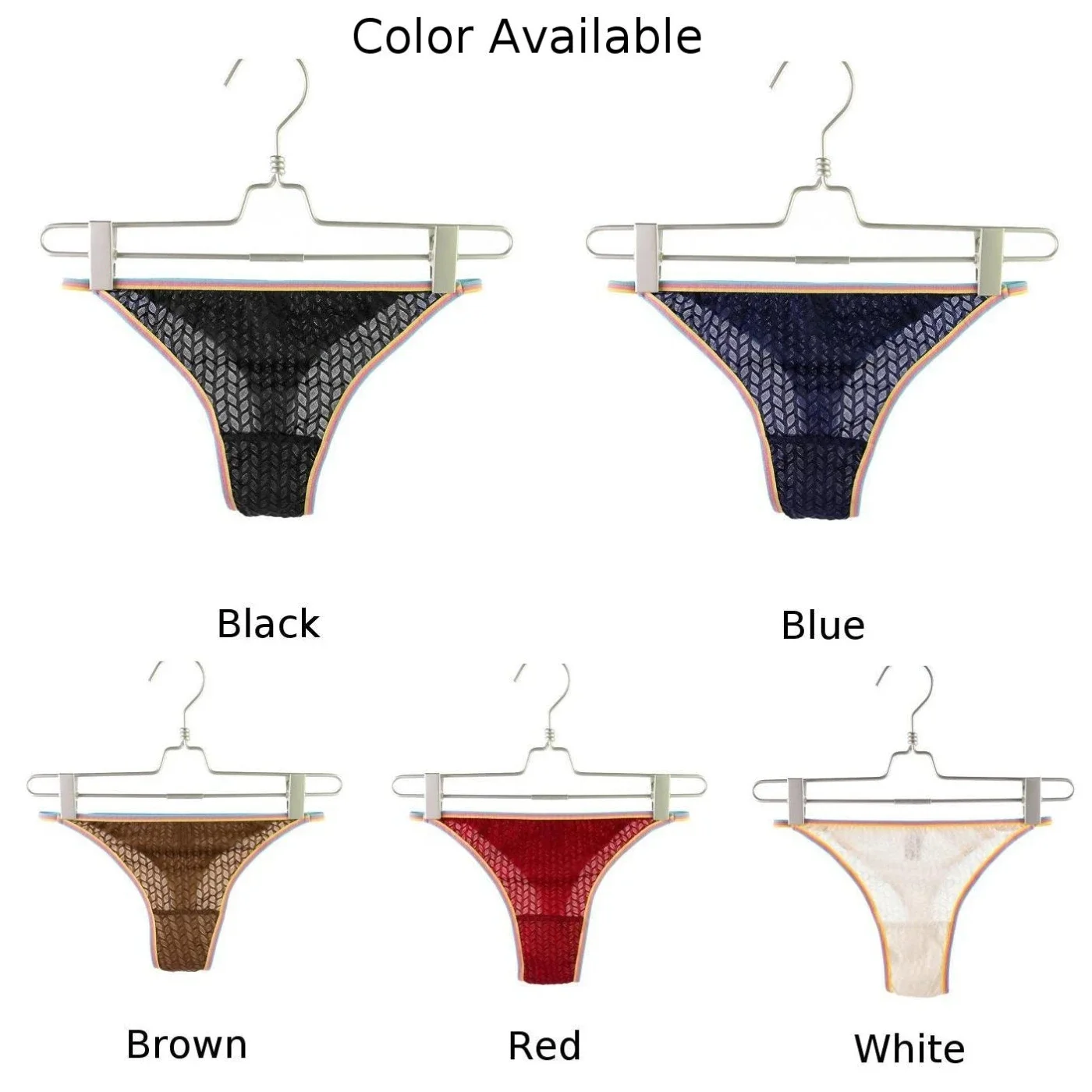 Womens Underwear Nylon Quick Drying High Cut Sexy Strapless Bikini T Back Hot Lastic See-Through Night Club Underpants