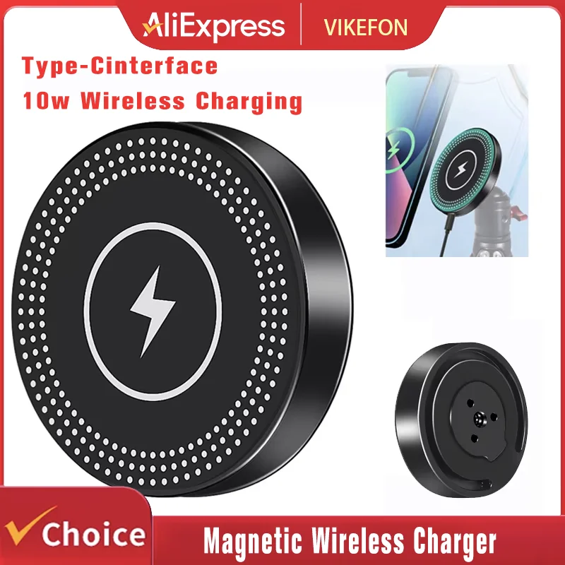 

Магнитное беспроводное зарядное устройство, подставка для телефона, держатель для MagSafe iPhone 17 16 Pro Max 1/4, быстросъемный магнит для штатива DJI, монопод