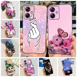 For Motorola Moto G54 Silicone Case XT-2343-1 Back Cover Fashion Pattern Slim Soft Black TPU Funda For Moto G84 5G MotoG54 Coque