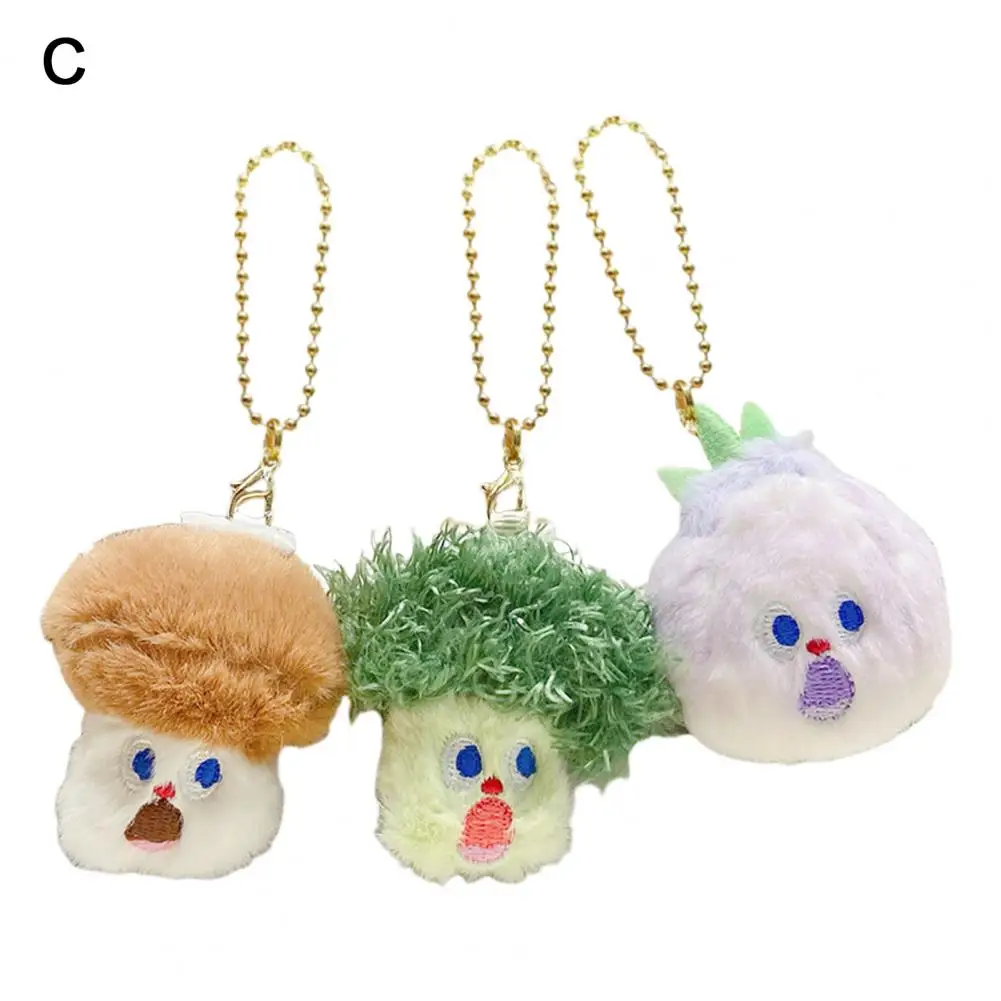 Plush Pendant Vivid Stuffed Cute Cartoon Scream Vegetable Plush Keychain Doll with Soft Pp Cotton Filling Fun Birthday for Girls