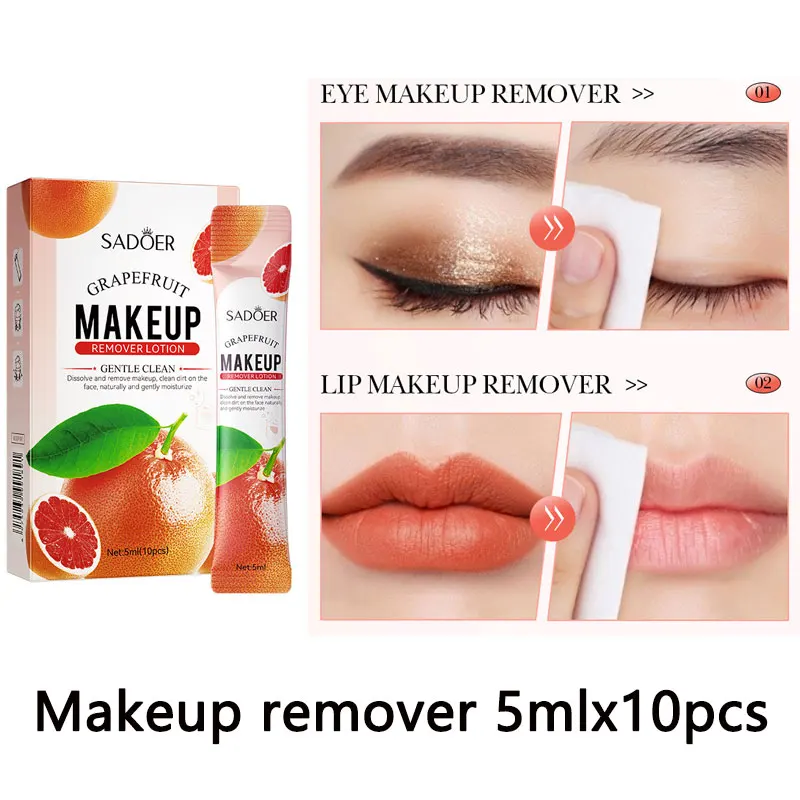 5mlx10pcs SADOER Struccante detergente morbido per pompelmo Cura delicata Struccante detergente