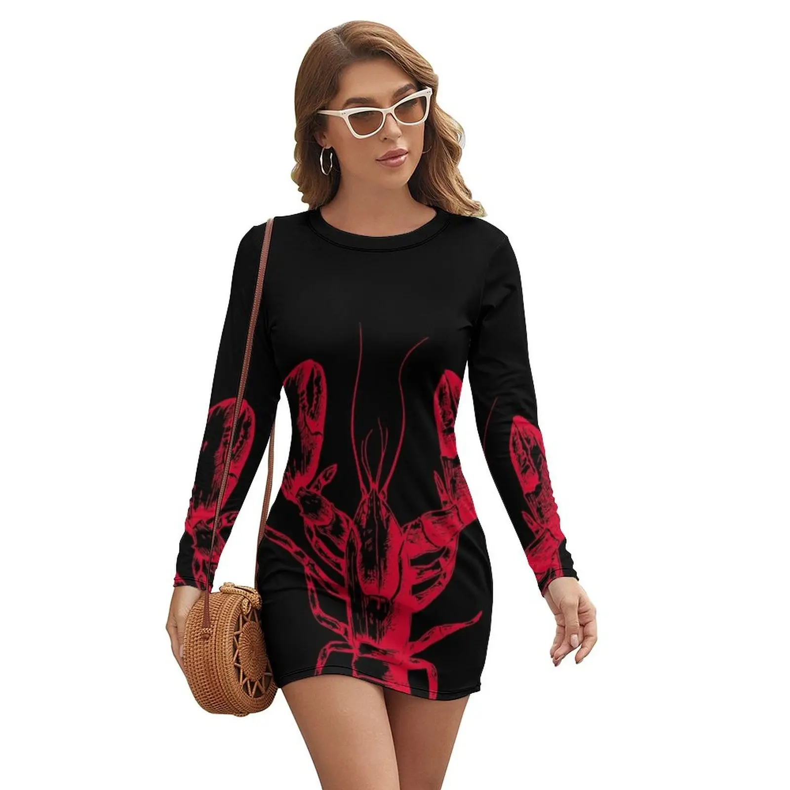 

BE MY LOBSTER Long-sleeved Dress summer dress woman 2024 sexy dress for women clothing women summer 2024 women dresses