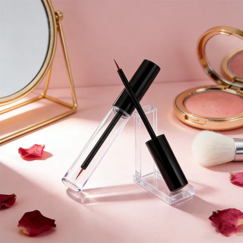 2026 Empty 5ml Liquid Bottle with Brush, Ideal for DIY Eyelash Glue, False Lashes, Eyeliner, Eyebrow Serum, Travel-Size Refill