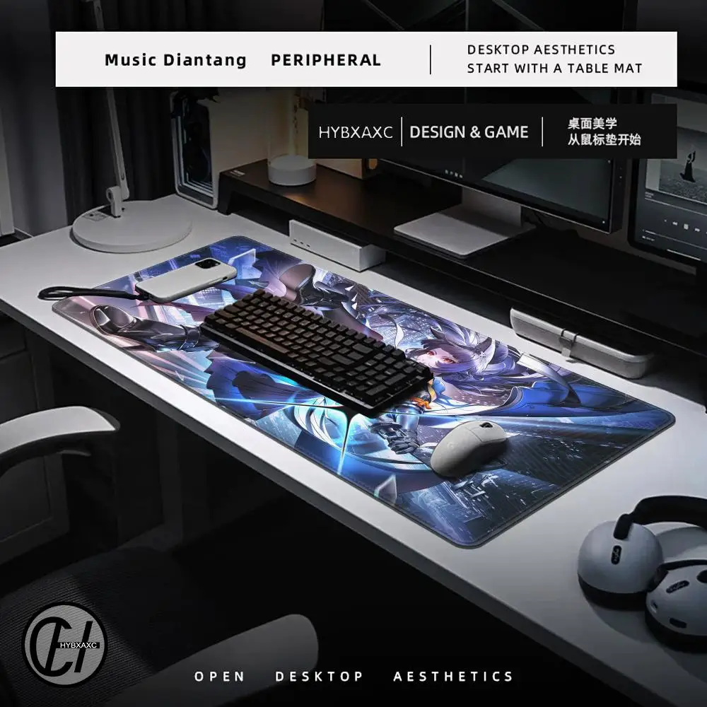 Zenless Zone Nul Hoshimi Miyabi Muismat Gaming Accessoires Computer Muismat Anime ZZZ Toetsenbord Kantoor Pads Rubber Muis Matten