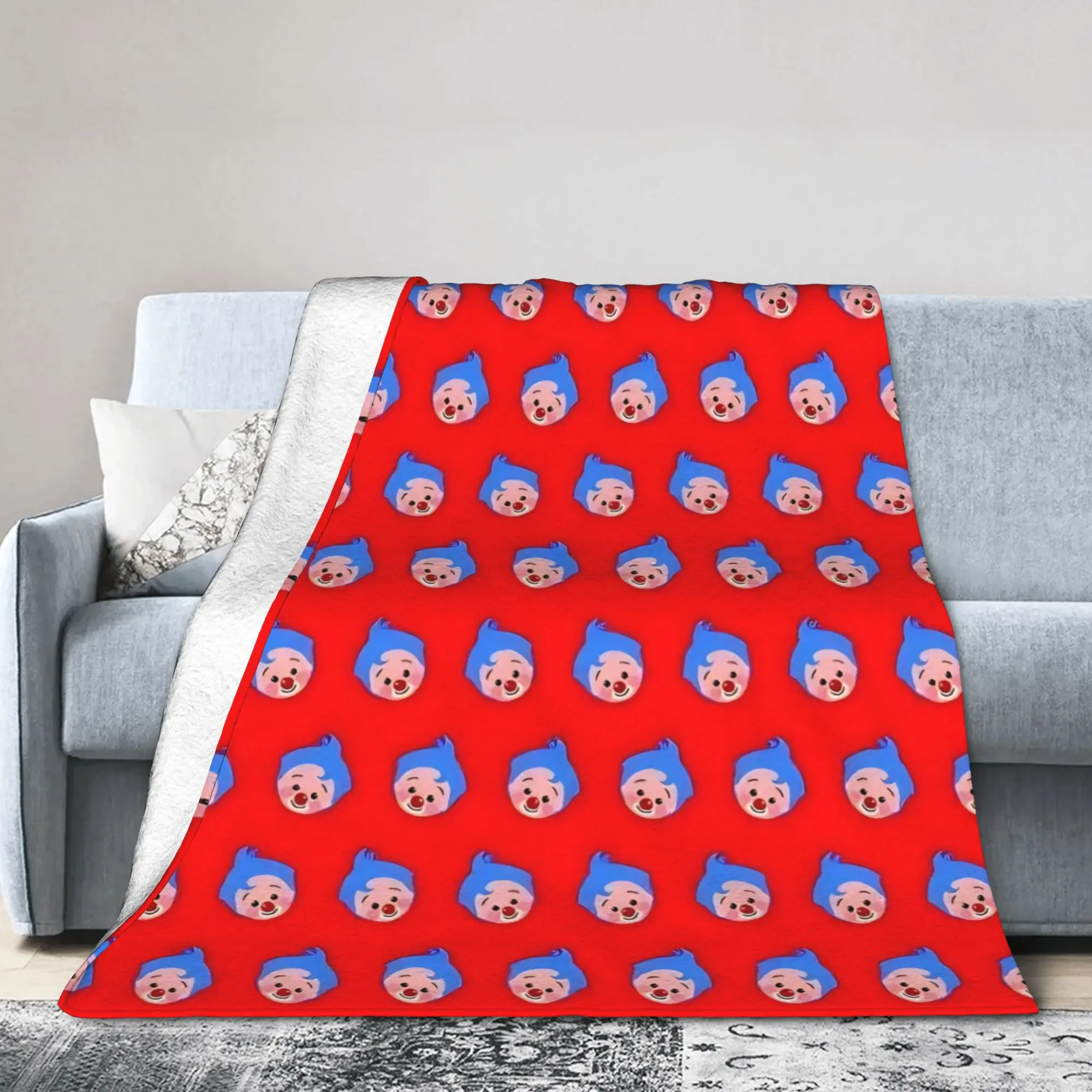 P-Plims Cartoon Music Blankets Fleece Spring/Autumn  Breathable Ultra-Soft Throw Blanket for Bedding Couch Quilt