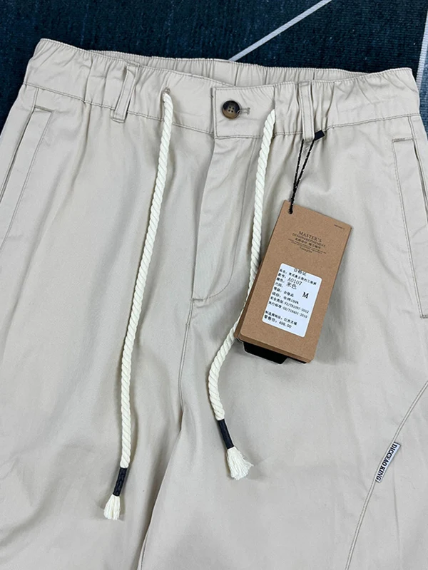 120 кг мужские весенне-летние легкие брюки-карго из 100% хлопка - американские винтажные свободные прямые однотонные повседневные брюки