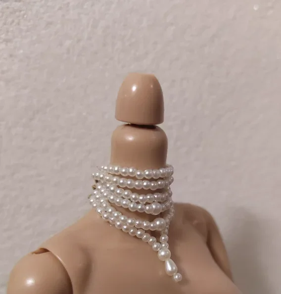 

New Handmade Toy necklace Luxurious pearls diamond accessories for your 1/6 scale BB FR dolls