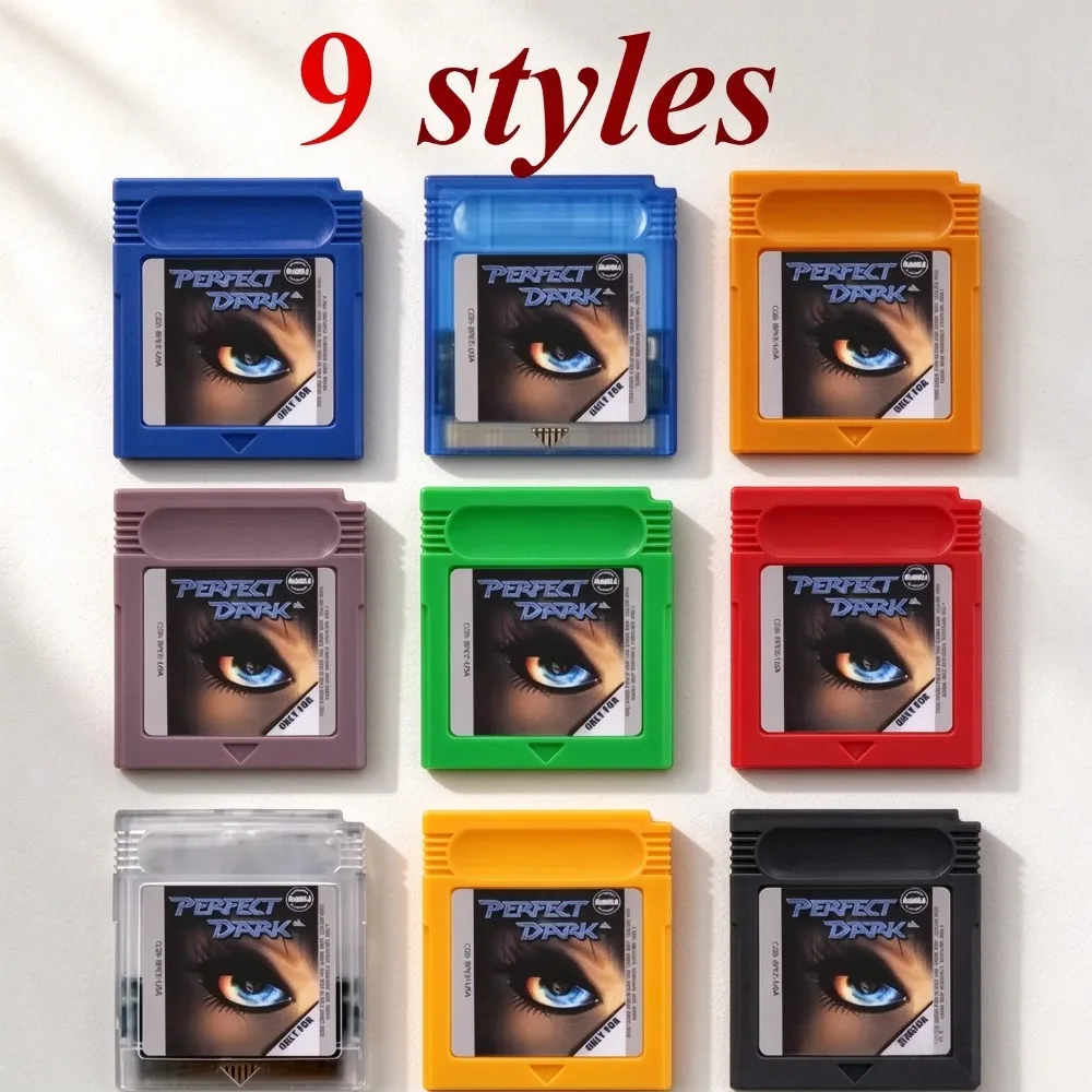 Happy Hour 9 Styles Multi Color Shell GBC Game Cartridge Perfect Dark USA Version for Game Boy GB  Retro FPS Shooting Video Game