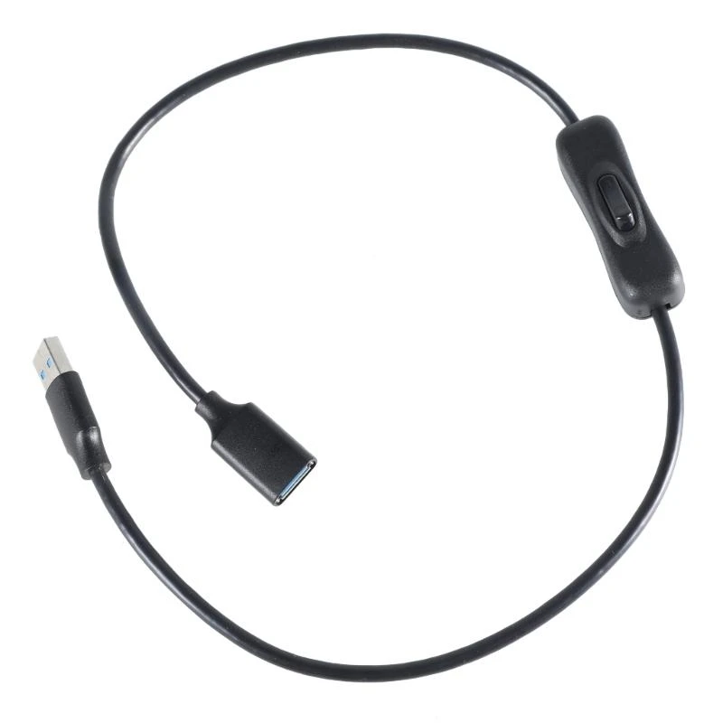 Easy Control Power Switching Cord USB Male to Female Extension Cable with Power Button for Desktop Computer Laptop 83CF