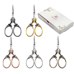 1Pcs 10cm Retro Leaf Scissors Antique Thread Cutter Vintage Scissors Embroidery Cross Stitch Sewing Stainless Steel Scissors