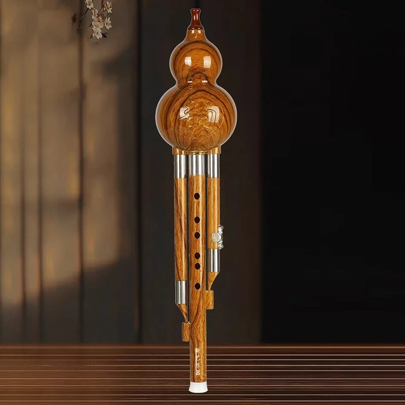ABS Resin Hulusi C/B-Flat Key Traditional Gourd Cucurbit Flute Adult Children Musical Instruments Portable Performance Hulusi