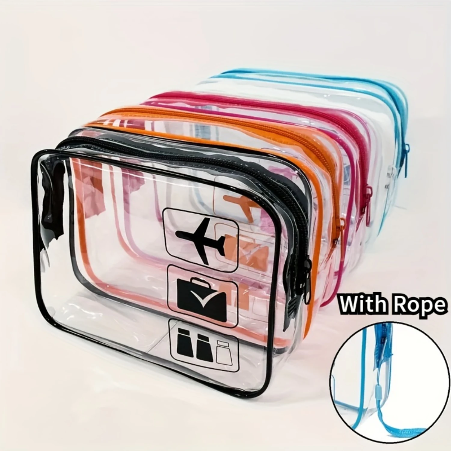 Clear Toiletry Bag For Traveling With Rope And Zippers, Waterproof Travel Toiletry Bag Baby carrier Pet stroller dog Dog items