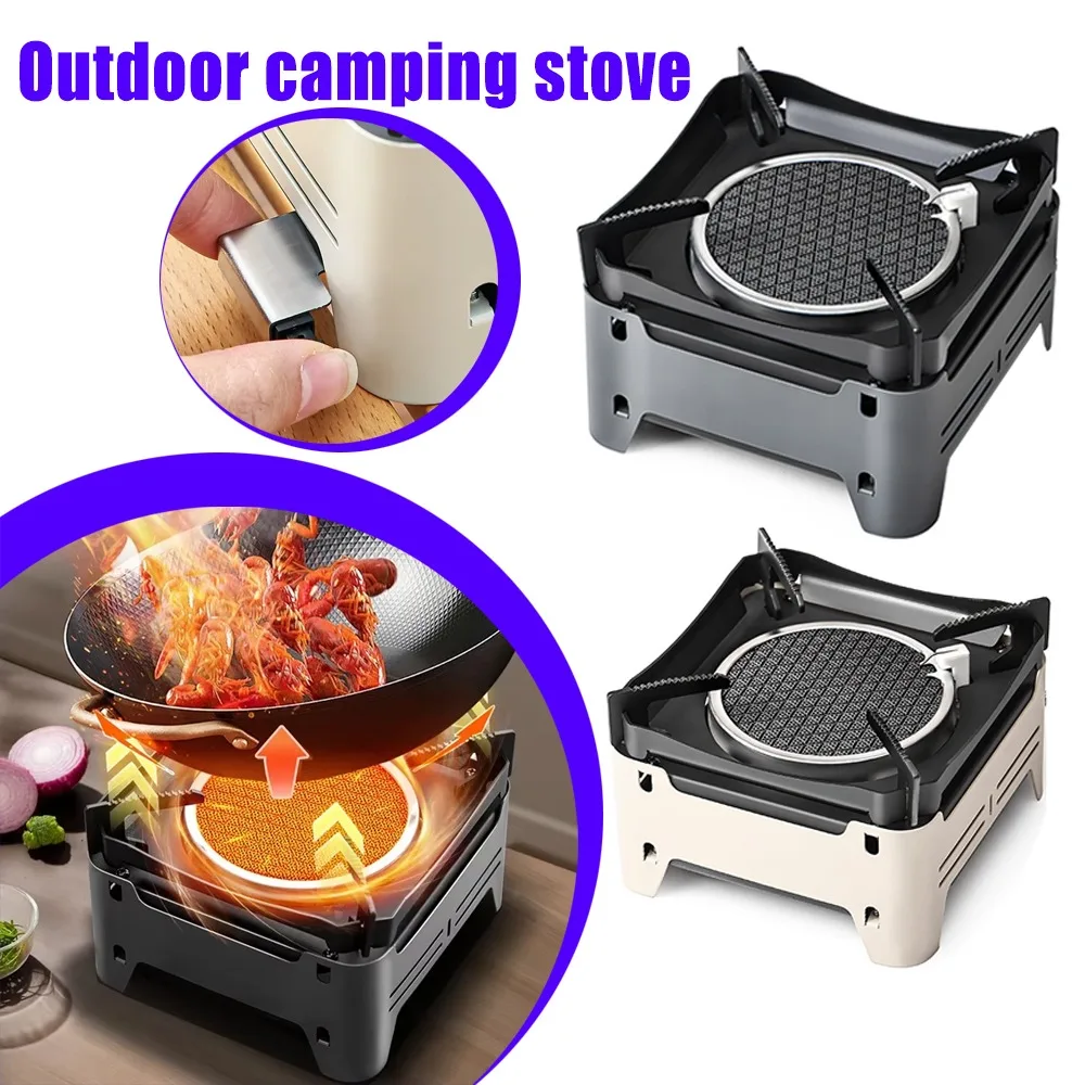 

1 шт. газовая плита, уличная кухонная плита, аварийная плита для кемпинга, пропановая плита с электронным зажиганием, барбекю, пикник, ветрозащитная, 2400 Вт