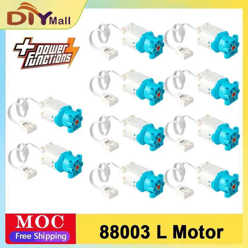 Motor de 88003 L para bloques de construcción, funciones de potencia de alta velocidad, Motor MOC Compatible con Legoeds, coche, camión, Robot, modelos DIY