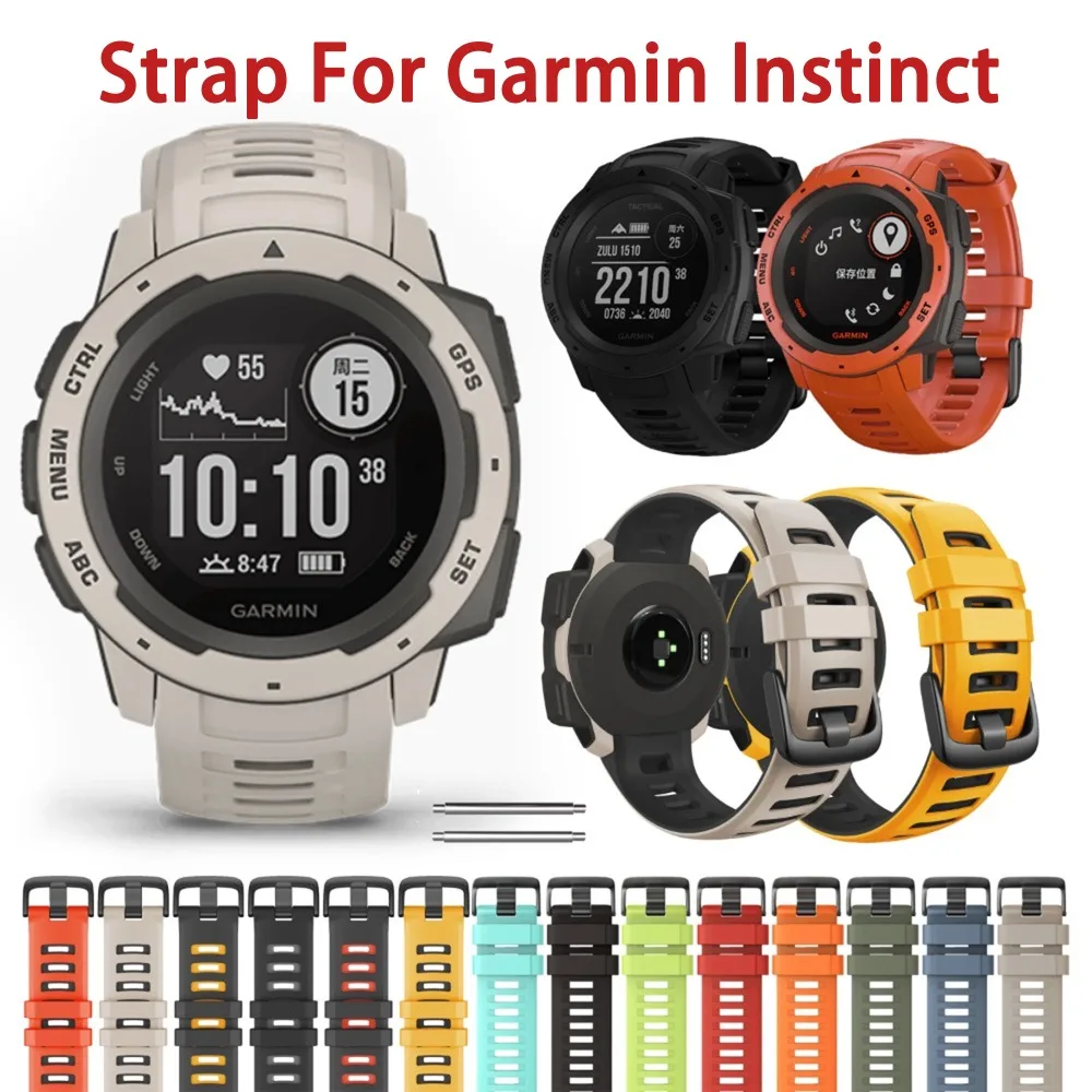 

Мягкие умные часы, силиконовый ремешок для Garmin Instinct 2, солнечный спортивный браслет, браслет для Garmin Instinct Esports/Solar/Tactical