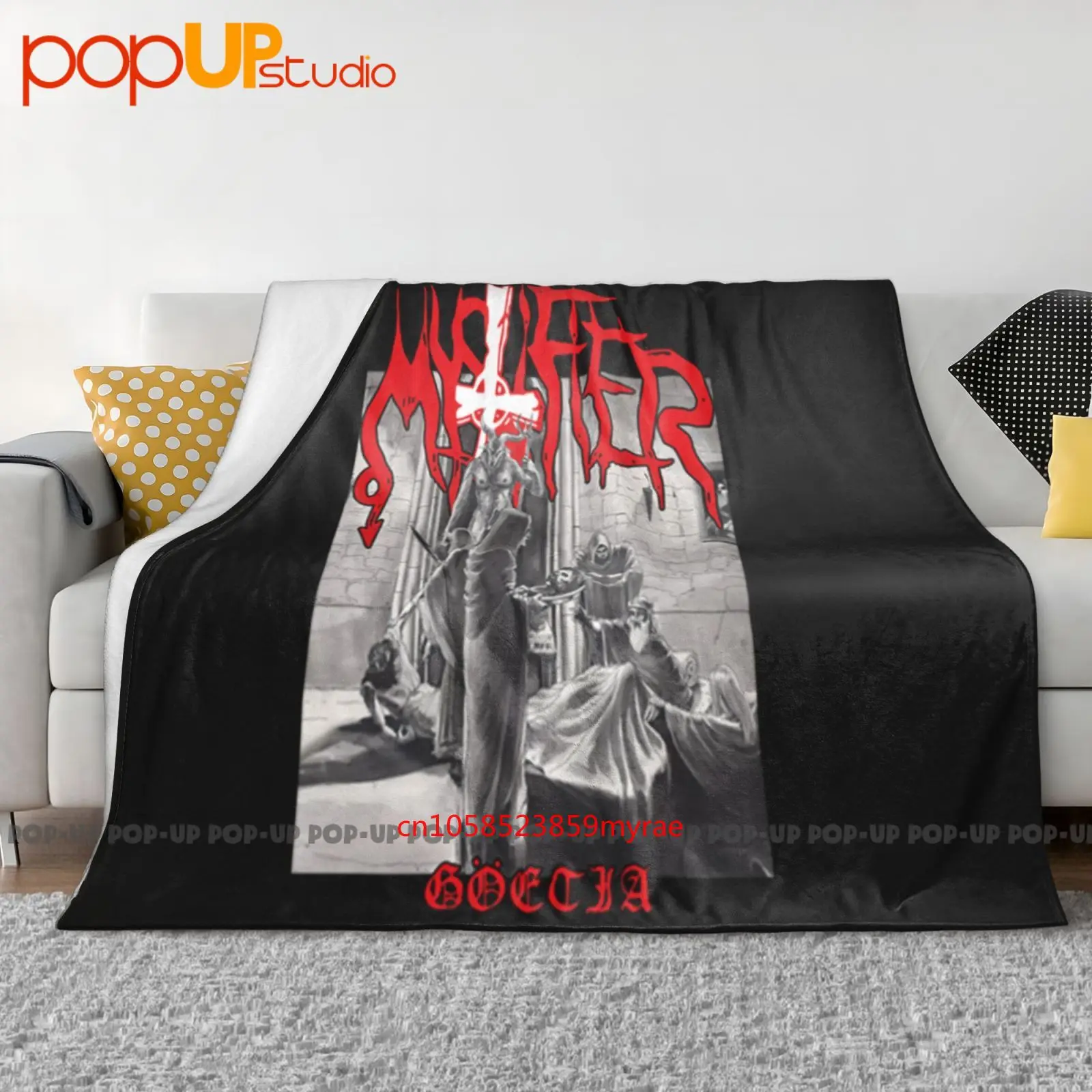 Mystifier goetia preto metal blasphemy sarcofago beerit goatlord ultra-macio cobertor colcha inverno capa de sofá capas de cama