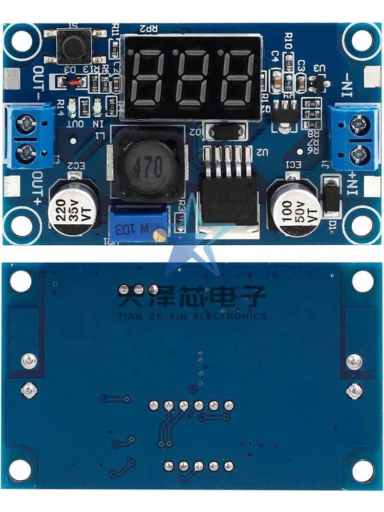 Lm2596 Dc-Dc Adjustable Step-Down Module with Digital Display Voltmeter Display Lm2596S Regulated Power Supply Module