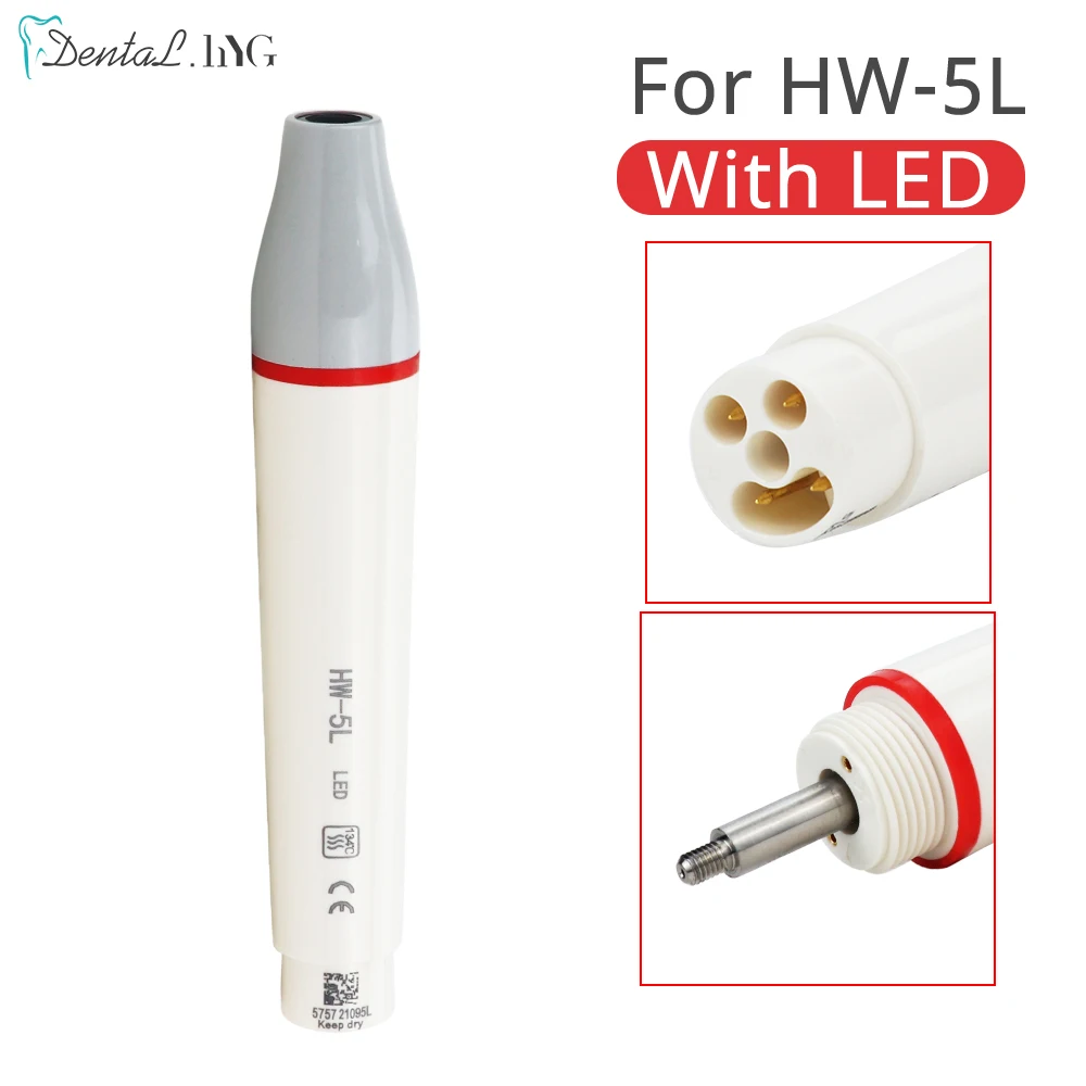 

1Pc Ultrasonic Piezo Scaler Handpiece HW-5L LED Fit for SATELEC DTE WOODPECKER EMS VRN Dental Ultrasonic Scalers