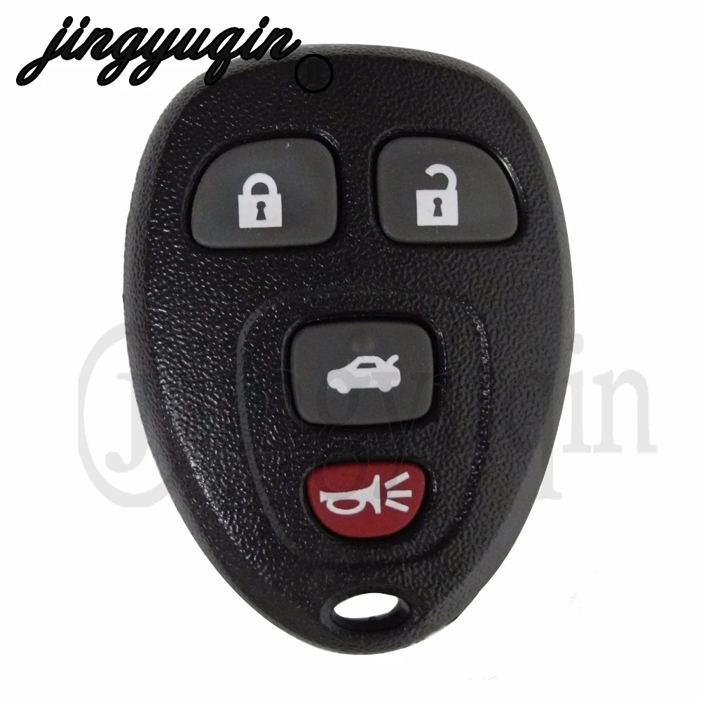 

jingyuqin 5 Button Remote Key Shell Fob For G-M Pontiac Buick Century Chevrolet Keyless Entry Case Cover Rubber Pad