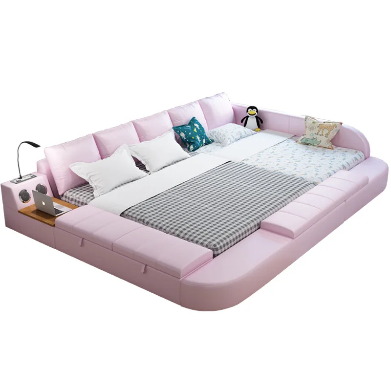 Bed Frame Modern Leather Bedroom Kids Room Easy Assembly Sturdy Durable Premium Quality Stable Construction Heavy Duty