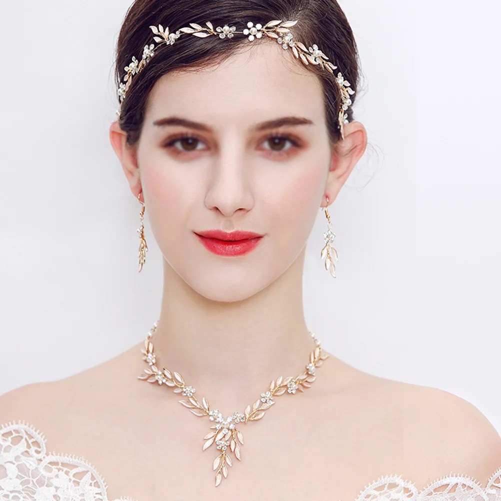

Leaves Hair Vine Crystal Bridal Headband Gold Durable Wedding Headpiece for Evening Party Wedding Hair Decorations