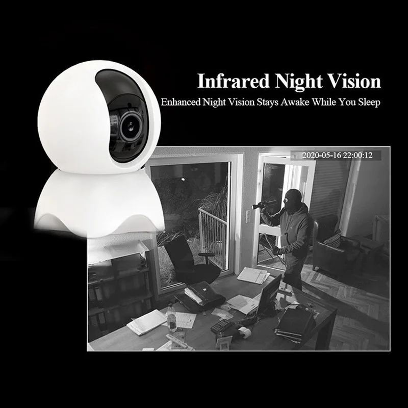 Two-way Voice Intelligent WiFi Network Camera Remote Monitoring Automatic Tracking Infrared Night Vision Movement Detection