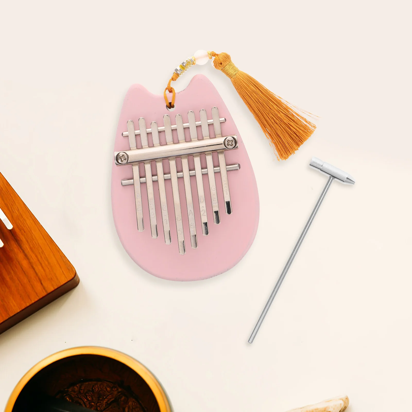 

Mini Kalimba Thumb Piano Acrylic Cute Bear Portable Compact Ideal Beginners Play Rich Sound Variety