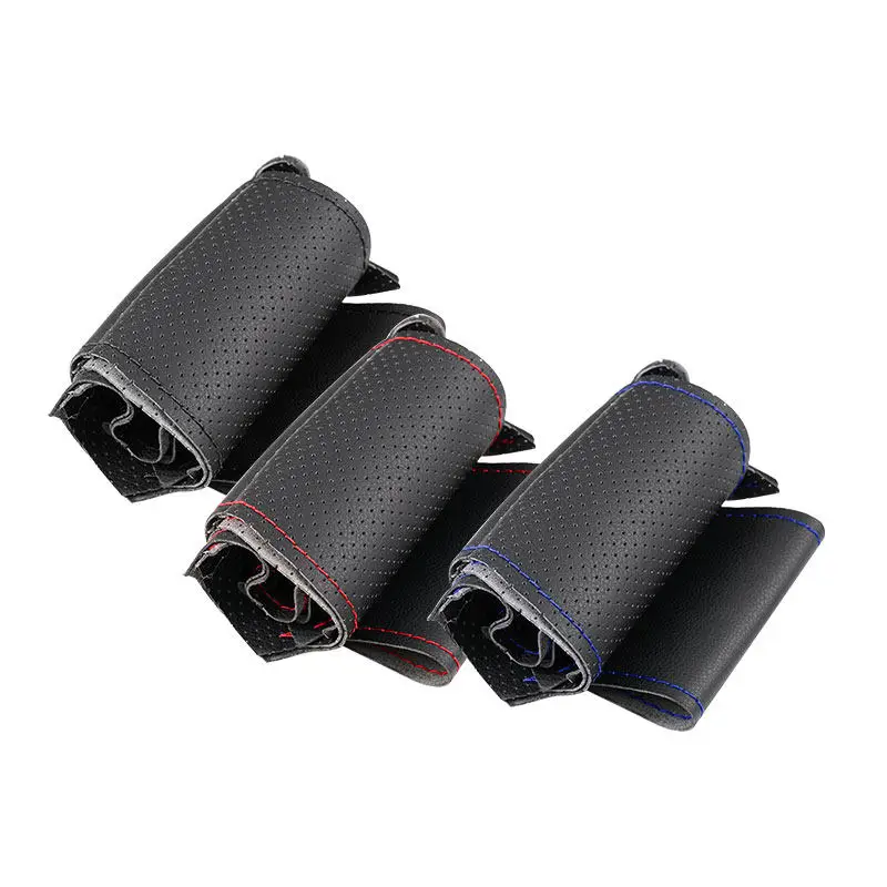 Hand-stitched Perforated Leather Car Steering Wheel Cover For Kia Rio 2017 2018 2019 Rio5 2019 K2 2016 Morning 2017 Picanto 2018