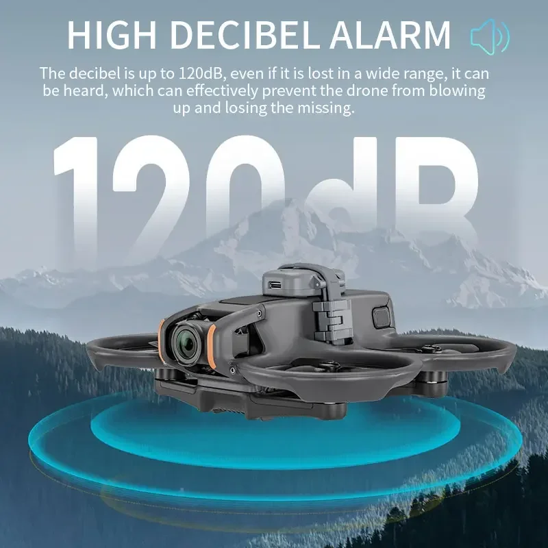 Powerwin Drone Alarm System For DJI Avata 2/Mini 4 Pro/Mini 3 2/Air 3S/Mavic3 Pro Accessories Anti-lost Tracker For iPhone 12-15