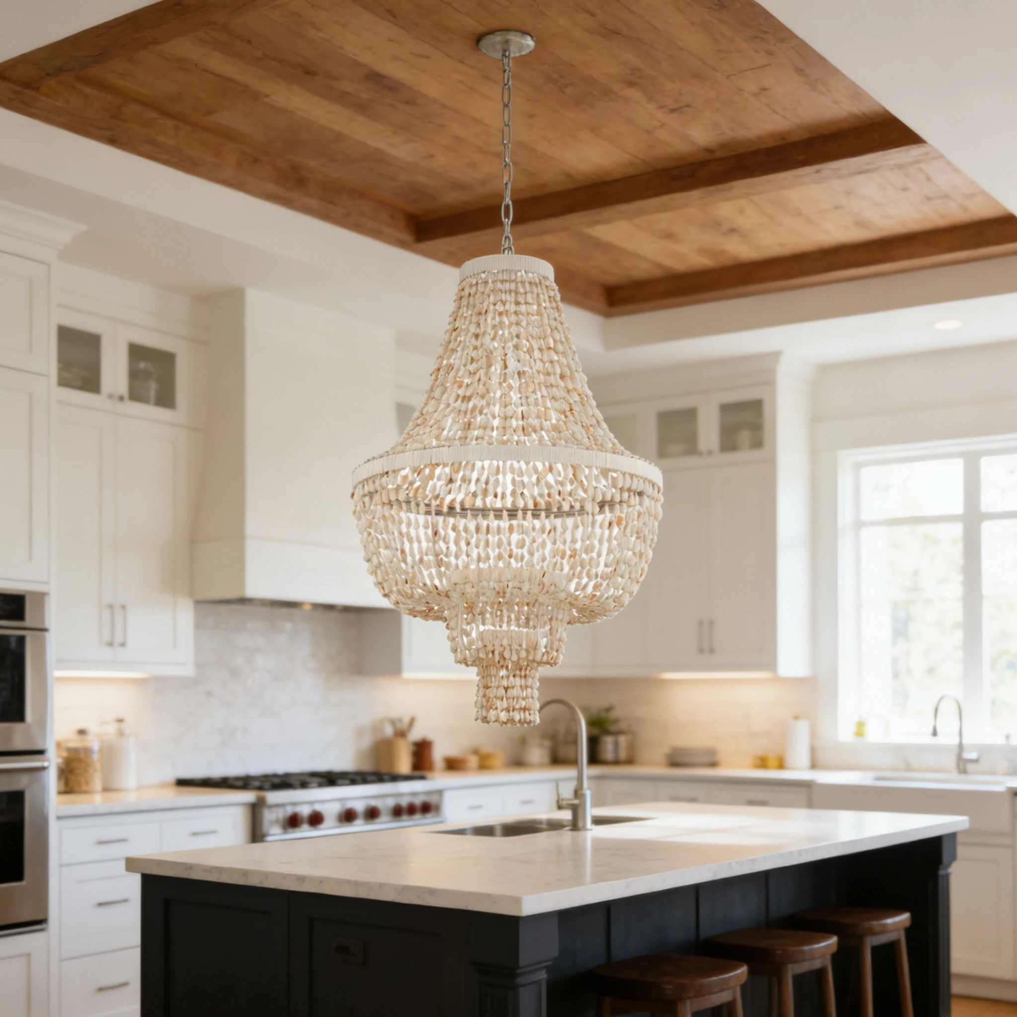 

Nordic Nature Conch LED Chandelier Lighting Bedroom Kitchen Island Hanging Pendant Lamp Modern Interior Home Decor Lights Lamp