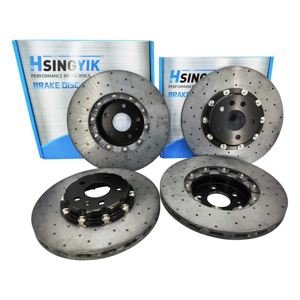 1044616-00-D Front 355mm 32mm CCB Brake Rotors Carbon Ceramic Disc For Tesla Model 3