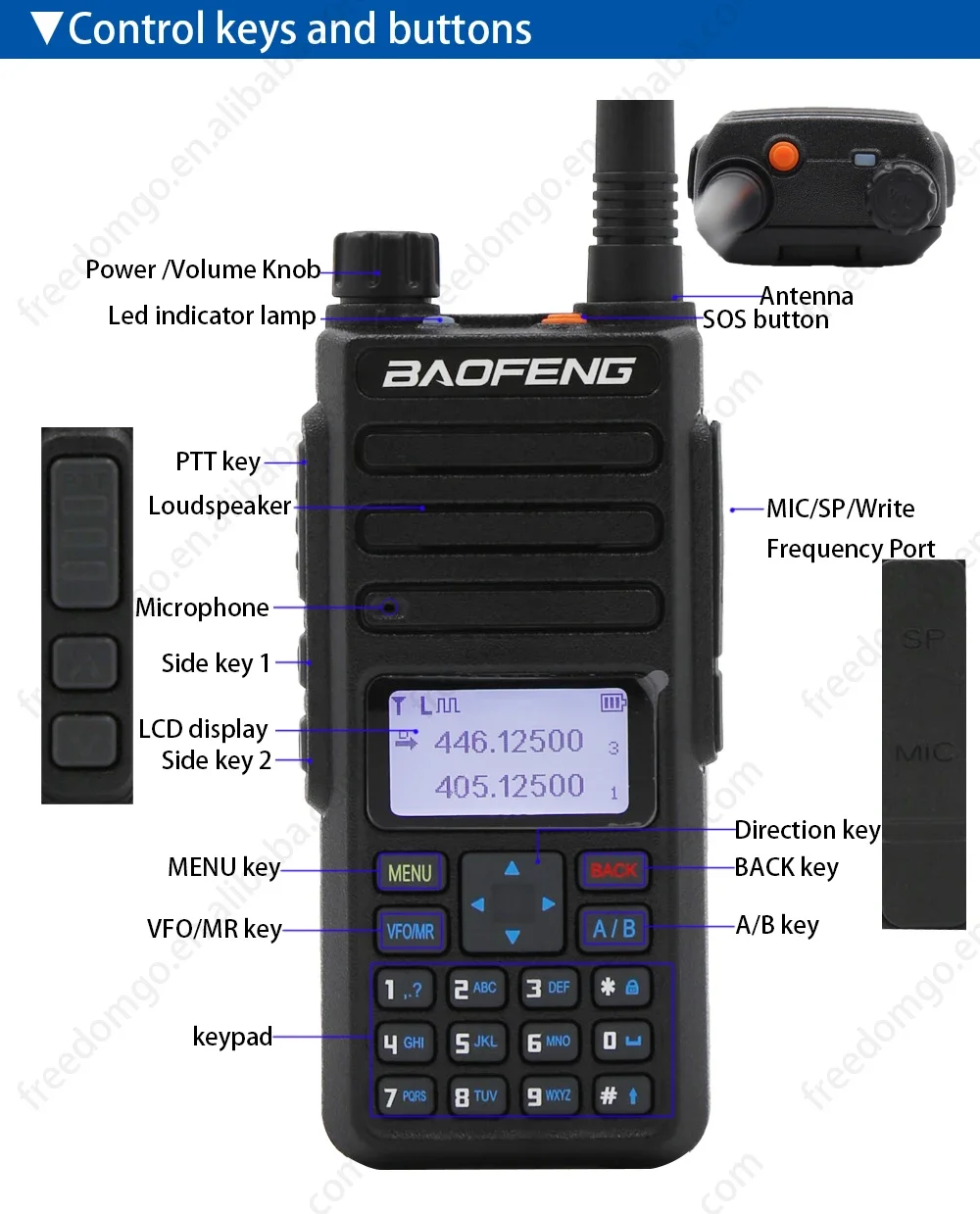 Baofeng DM-1801UV Digital Walkie Talkie Long Standby Time Professional Radio