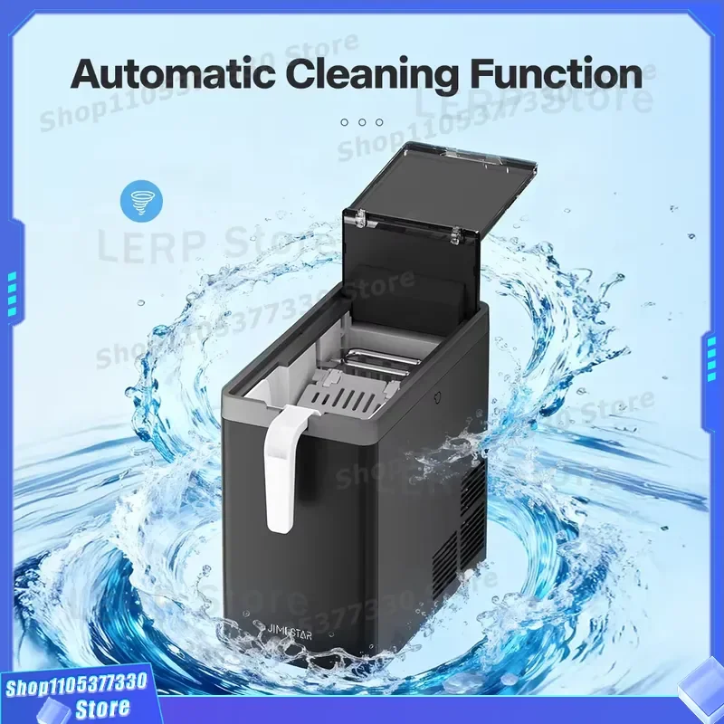 Portable Electric Bullet Ice Maker Self-Cleaning Bullet Ice Cube Machine for Kitchen & Use Bottled Water