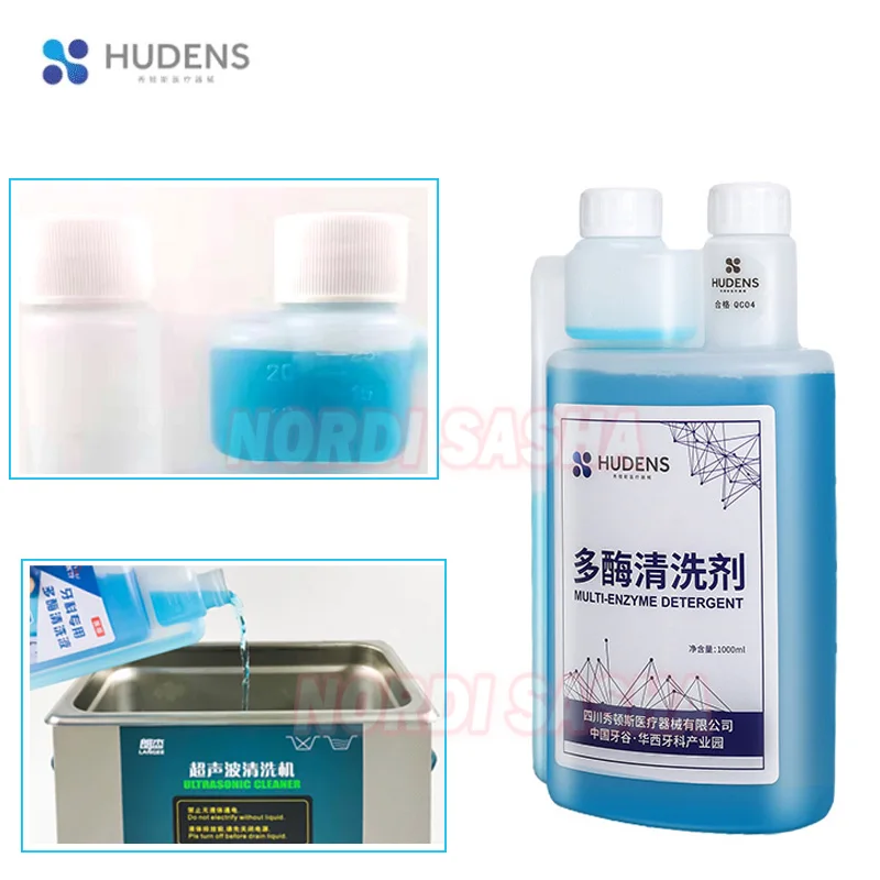 

1000ml/Bottle Dental HUDENS Multi-Enzyme Cleaning Solution Efficient and Fast For all Kinds of Dental Instruments