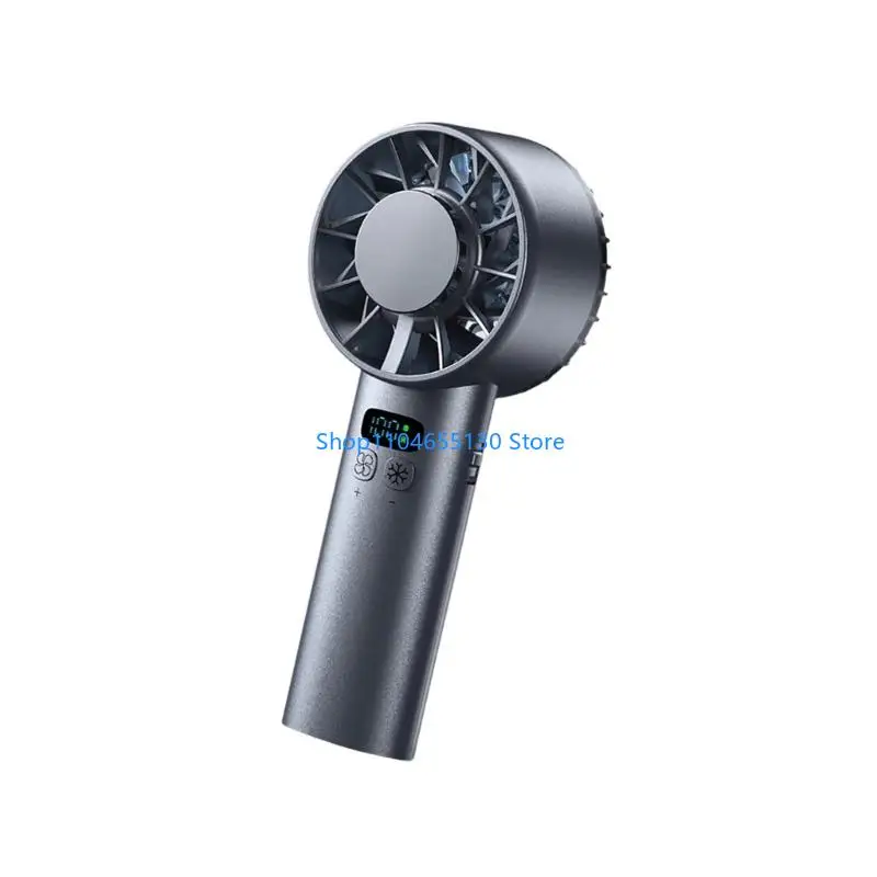 Ventilador enfriamiento ajustable portátil Ventilador digital 5200má Conveniente Textura plástico ventilador oficina