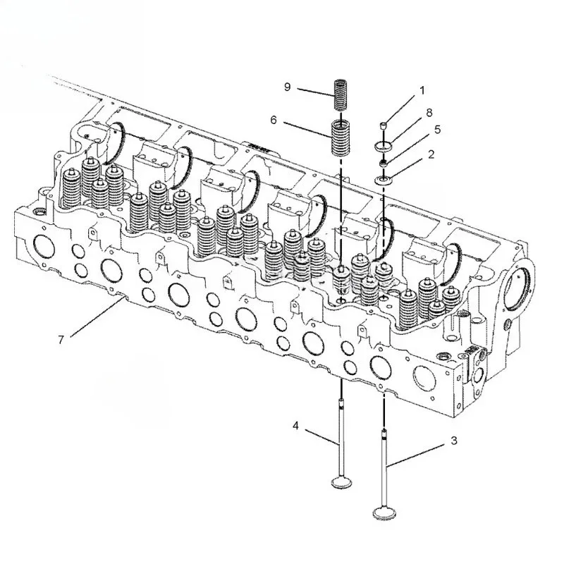 Hochwertige Motorteile 2227263 Zylinderkopf-Baugruppe für Cat C15 C-15 3406E Motor Zylinderkopf 223-7263