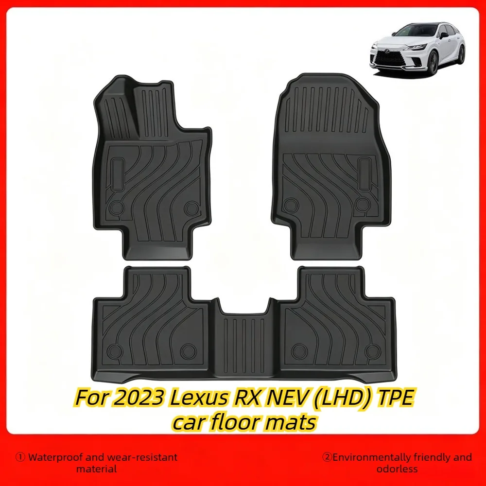 

For 2023 Lexus RX NEV (LHD) TPE car rubber floor mats: waterproof, wear-resistant, environmentally friendly, and odorless.