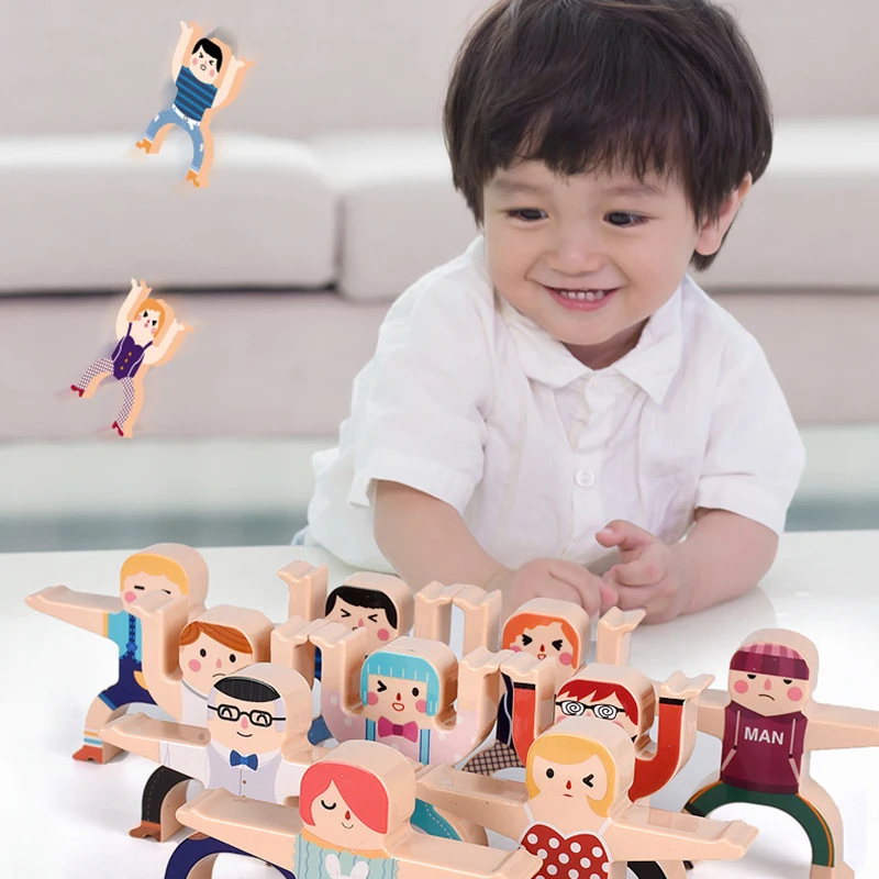 Children Cartoon Stacking Balance Blocks Toys Boys / Girls Early Learning Puzzle Parent-child Interactive Toy Kids Birthday Gift