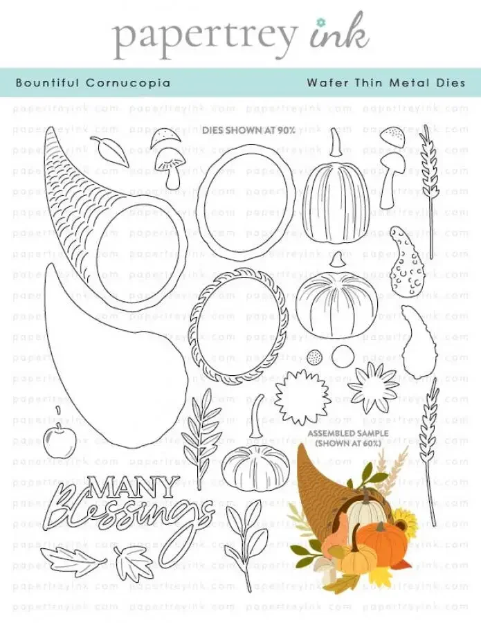 2024 August New Bountiful Cornucopia Metal Cutting Die Diy Scrapbooking Photo Album Decorative Embossing Papercard Crafts