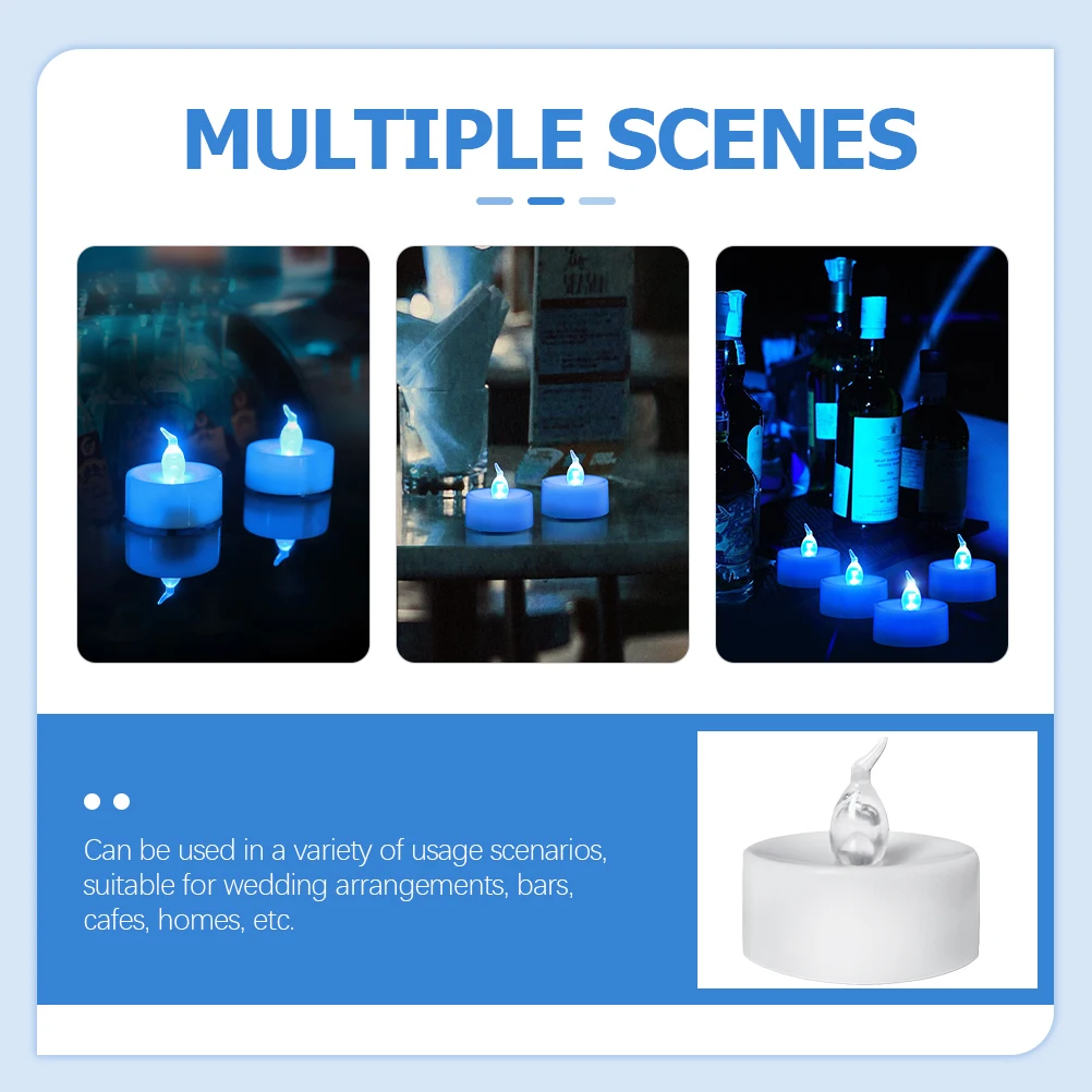 

12 Pcs Electronic C Light Operated Flameless Tealight Cylindrical Home Decoration Plastic LED C Lights Suitable