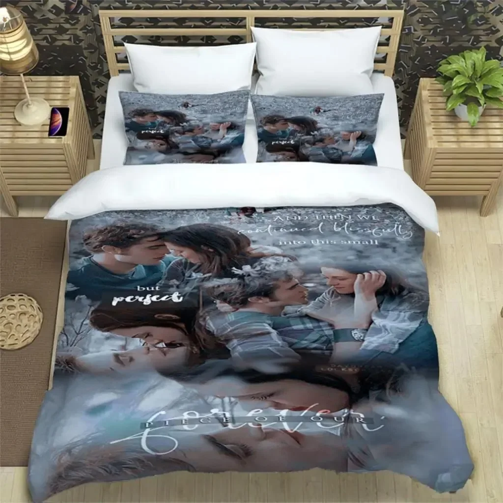 

Twilight Print Three Piece Bedding Set Fashion Article Boys Or Adults For Beds Quilt Covers Pillowcases Bedding Set Gift