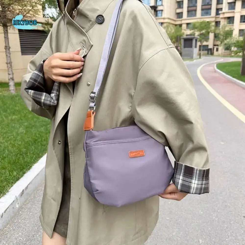 

Zipper Quick-dry Nylon Shoulder Bag Portable Harajuku Men Crossbody Bag Tote Pendant Mobile Phone Pack Travel